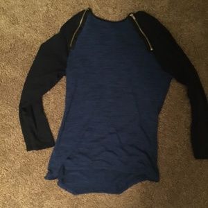 Rue 21 Blue Zipper Shirt